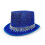 Zauberer-Hut für Damen und Herren mit Strass-Gürtel,-Hellblau 7