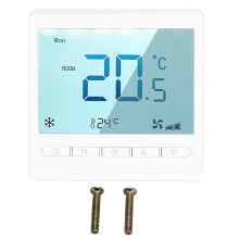 Termostat pokojowy zasilany bateryjnie, tryb wakacyjny, blokada dziecięca, regulator temperatury LCD, programowalny termostat cyfrowy do przedpokoju
