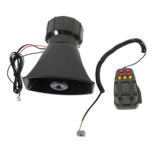 12V Loud Car Alarm Horn Kit with Multiple Tones and Custom Recording Feature for Truck and Auto Security