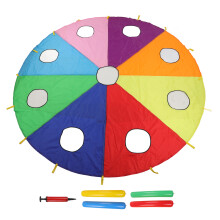 Conjunto de brinquedo cooperativo para crianças, jogo de equipe cooperativo com paraquedas para desenvolvimento de habilidades, atividades em