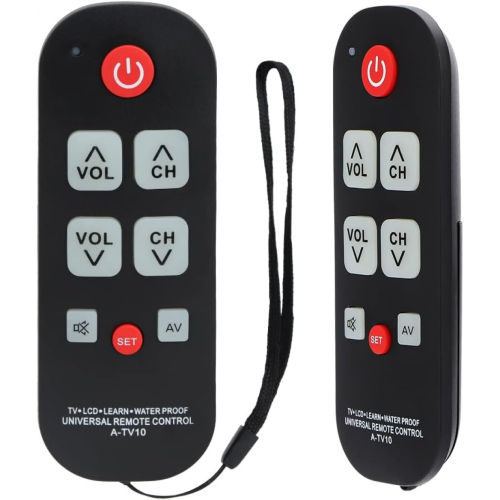 Compatibile con il telecomando TV A-TV10 per anziani, controller universale semplice e impermeabile