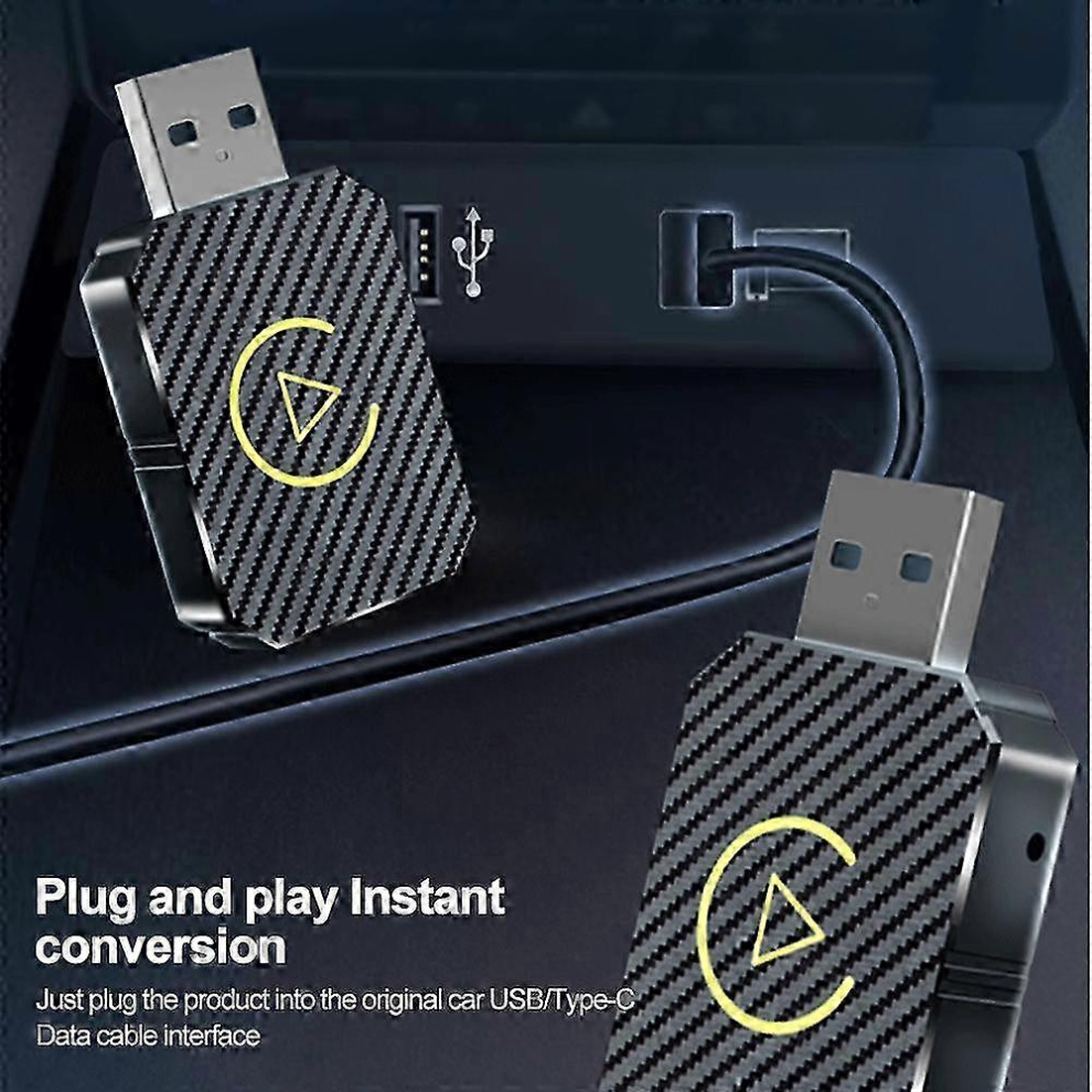 Adaptateur Sans Fil CarPlay & Android Auto - Dongle Plug-and-play, Compact, Pour Voiture, Connexion Automatique, Pour Trajets Quotidiens Et Longs Voyages
