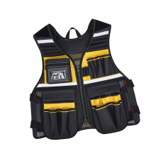 Gilet à outils, gilet de sécurité pour électricien-Jaune bleu