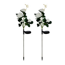 Solar-Rosenleuchten, künstliche Blumen-Erdspießleuchten mit monokristallinem Siliziumpanel für die Außendekoration, wasserdichte