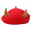 Woll-Baskenmütze, Teufelshorn, achteckige-Rotes Khaki-Horn 1