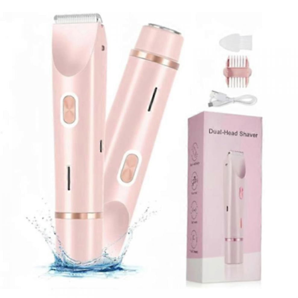 Dual Head Shaver Women, Electric Bikini Trimmer, Wet & Dry Use Hair Removal