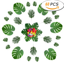 Frunze de palmier tropicale artificiale, imitație realistă de frunze pentru decorațiuni de petrecere Luau, tema junglă, masă Scatter, mini