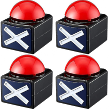 4pcs Game Buzzer,game Buzzer Alarm Sound Play Button With Light Trivia Quiz Got Talent Buzzer Game