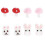 (As show, One size) 8pcs Easter Wool Felt Craft Diy Decors Wool Felt Diy Rabbit Mushroom Accessories 1
