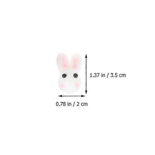 (As show, One size) 8pcs Easter Wool Felt Craft Diy Decors Wool Felt Diy Rabbit Mushroom Accessories 2