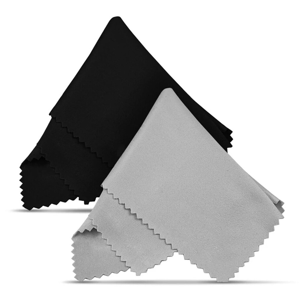 Black 100 Pcs Microfiber Cleaning Cloths For Glasses And Screens, Lint Eyeglass Cloth