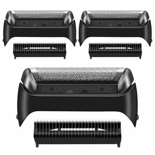 Conjunto de 3 lâminas e lâminas de barbear compatíveis com as cabeças de barbear Braun séries 20S, 10B, 20B e 1000. 1