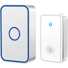 Système de carillon sans fil innovant, bouton étanche et 60 sonneries mélodiques, flash LED pour une visibilité de jour comme de nuit, portée de
