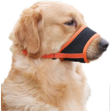 (Arancione, XL) Museruola morbida in rete d'aria per cani di piccola/media/grande taglia, museruola per cani che impedisce loro di mordere,