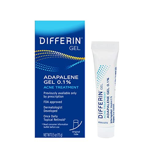 Differin, Adapalene Γελούριο 0.1 % Θεραπεία για Ακμή, Ανόργανο, 0.5 oz (15 g)