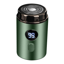 Electric Shaver and Beard Trimmer Wet Dry Dual Use Speed Motor Low Noise Green Travel Size