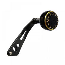 (black gold)Fishing Reel Handle Durable Metal Spinning Reel Handle Knob Grip Part for Round Baitcast Fishing Reel Handle Replacement black g
