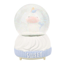 Light-Up Musical Snow Globes, Giftable For Kids, Purple Resin Exquisitely Carved And Hand-Painted, Unique Shape With Four-Color Lighting, Beautiful An