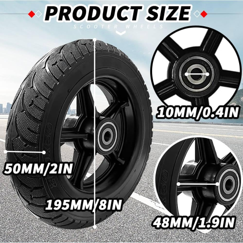 (1pcs)200x50 Solid Tire Wheel For Electric Scooter Car 8inch Solid Wheel-hz 1