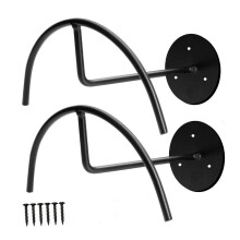2X Hat Rack Wall Mount Helmet Organizer, SpaceSaving MultiHat Storage for Cowboy Hats and Caps, Black
