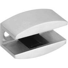 (As show, One size) Bottom Floor Guide, Sliding For Floor Mounting In 304 Stainless Steel To Keep The Glass Door Aligned (8-14mm Glass)