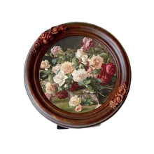 Retro Round Resin Photo Frame 4x6 Vintage Classic Design for Tabletop or Wall Display