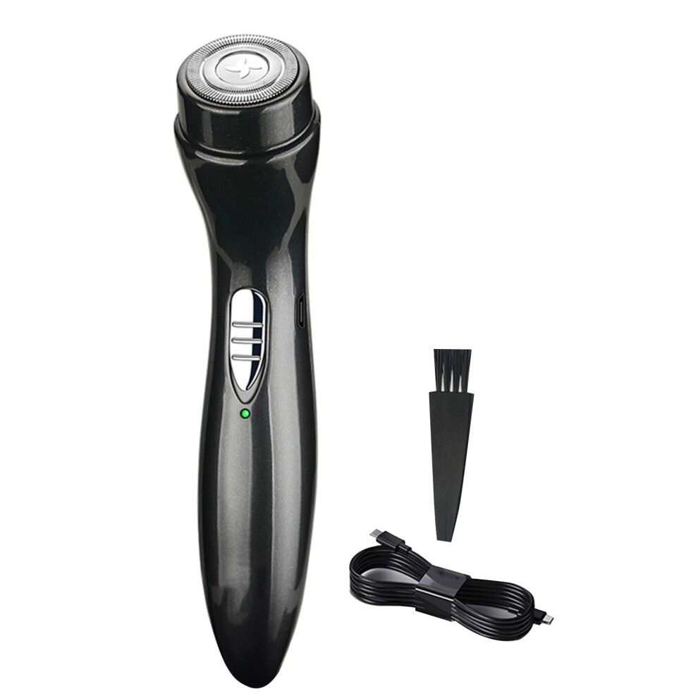 Black Usb Rechargeable Electric Shaver With Powerful Motor Travel Friendly Grooming Trimmer