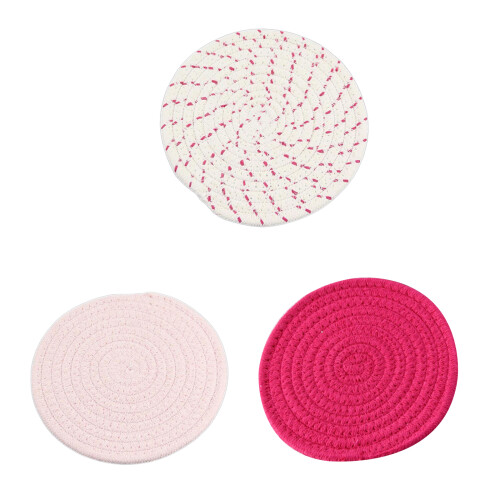 1/3 stks Drink Coaster Geweven Placemats Absorberende-11