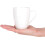 Ceramic Coffee Cups  Modern Design  White Handle Cup 300ml (6x  Flower White) 4