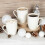 Ceramic Coffee Cups  Modern Design  White Handle Cup 300ml (6x  Flower White) 2