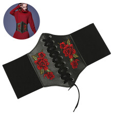 Estilo retrô clássico, acessório para fantasia steampunk, cinto corset, couro sintético vintage, evita que o cinto enrole, cinto ajustável.