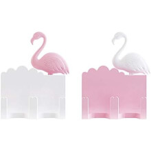Koristeellinen seinälle kiinnitettävä hammasharjateline, flamingo-teemainen muovinen järjestäjä kotitoimistoon, kesästä inspiroitunut