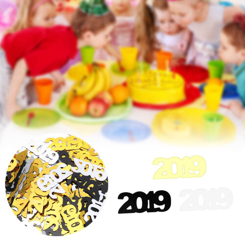 2025Κομφετί για γενέθλια και επετείους, Χρυσά και μαύρα διακοσμητικά για ένα 2