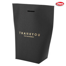 Bolsas de agradecimiento blancas de lujo con lámina dorada y asas, bolsas de papel de tamaño mediano para compras, ideales para bodas, baby showers
