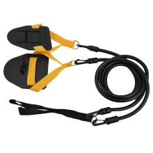 Dryland Swimming Trainer Resistance Band with Paddles, Easily Adjustable Swimming Trainer for Various Training Needs (Black, 60 lbs)