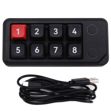 Macro Definition Game Mechanical Keyboard 8-Key Wired Hot Swappable Keyboard Gaming Devices Black 815B