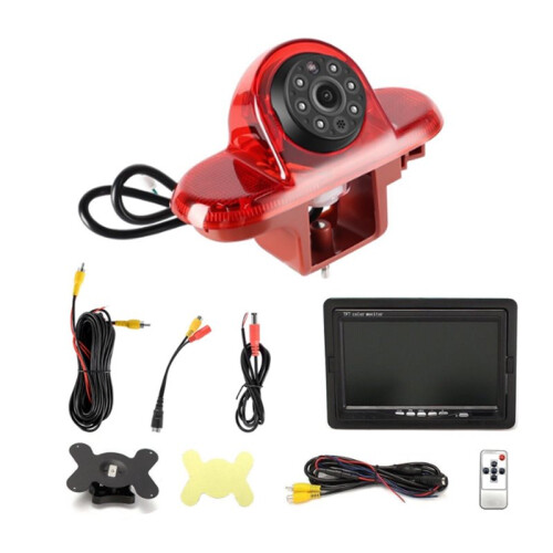 Car High Brake Light Camera with 7 Inch Screen Reversing Image Camera Rear View Camera for  Trafic  Vivaro A