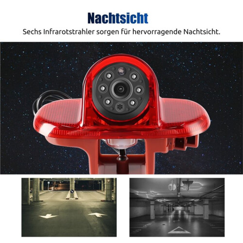 Car High Brake Light Camera with 7 Inch Screen Reversing Image Camera Rear View Camera for  Trafic  Vivaro A 2