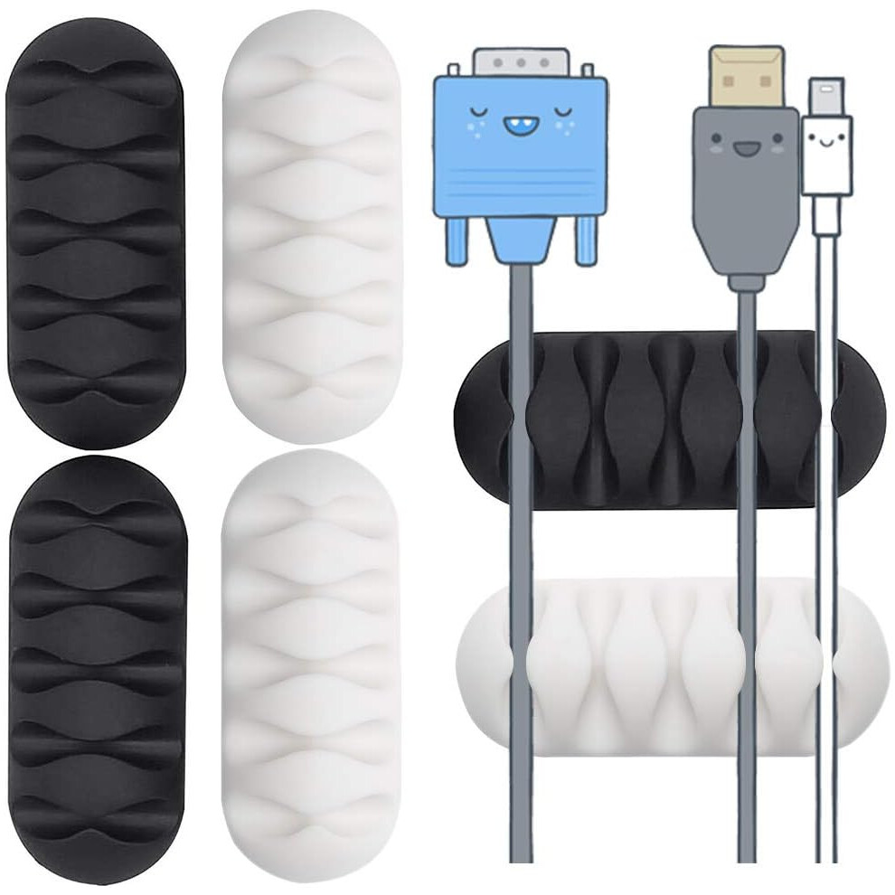 Desk Cable Management System, Multi Purpose Adhesive Cable Clips For Power Cords, Usb, Charging And Audio Wires, Strong Adhesive Ensures Secure Hold, 9454554856223