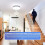 Stick-On Installation Wireless Ceiling Light, Rechargeable Battery Motion Sensor Light for Laundry Room, Easy Installation 3 Light Modes 4