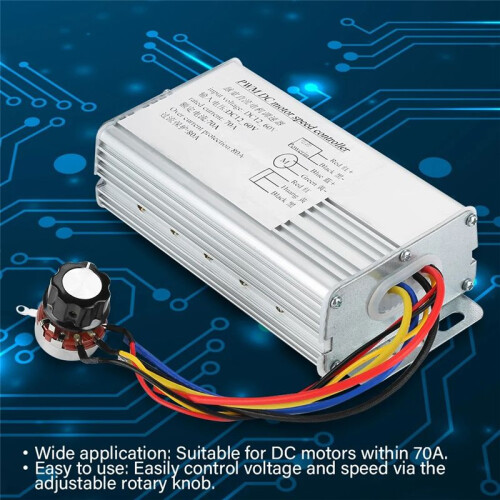 12V-60V 70A 4000W PWM Motor Regulator Speed Controller Adjustable Drive Speed Control Regulator High Quality 1