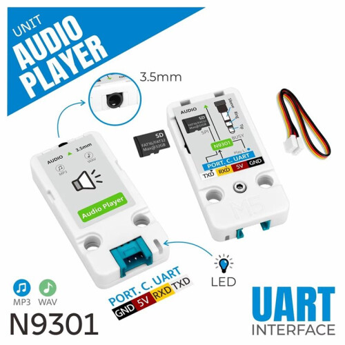 Audio Player Unit N9301 Audio Decoding Chip 3.5mm Stereo Jack Output Support MP3 WAV Audio Player 1