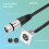 2er-Pack D-Typ-XLR-Kabel, Durchgangsstecker, D-XLR-Stecker auf Buchse für Premium-Stagebox, Patchpanel, Panelmontage 2