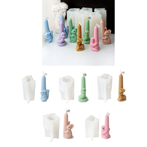 Silicone Mould Rabbit Holding Candle Molds DIY Baking Molds-3 2