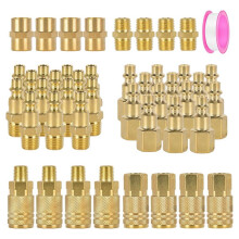 45pcs Air Hose Fittings Kit, NPT 1/4" Quick Connect, Industrial Grade M/D Type Air Compressor Accessories