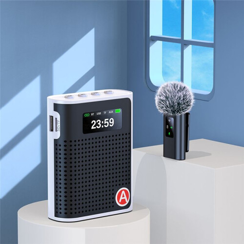Digital Display Wireless Collar Amplifier Little Bee Multi-Function Portable Speaker Amplifier for Teacher Tour Guide 1