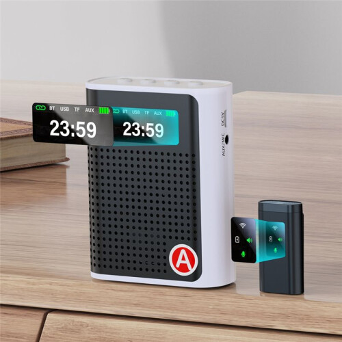 Digital Display Wireless Collar Amplifier Little Bee Multi-Function Portable Speaker Amplifier for Teacher Tour Guide 2