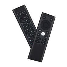 Mini-Toetsenbord 2.4G en Bluetooth Draadloos Universeel Tv-Afstandsbedieningtoetsenbord, Oplaadbaar met Air Mouse en IR, Aluminiumlegering