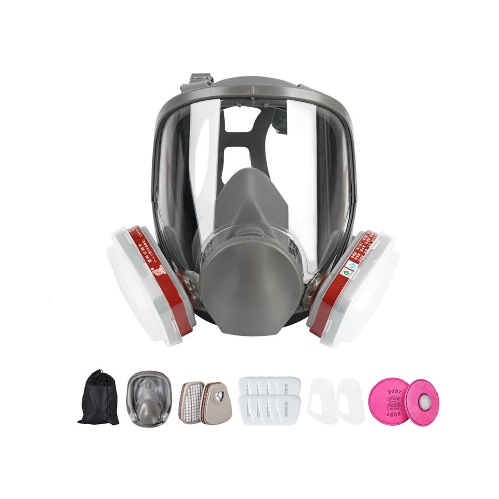Full Face Respirator Reusable, 6800 Gas Mask Vapor Respirator Compatible With Particulate Filter 4711939644727