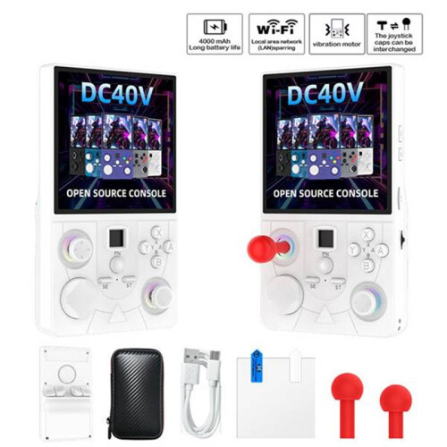 DC40V Retro Handheld Game Console 4.0inch IPS Screen Linux WiFi GamePad RGB Ligh Effect Supports 30+ Emulators B 2